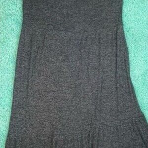 Daily Ritual Dress BlackGray Stretchy Tank Tiered Shift Dress Women's Size XL